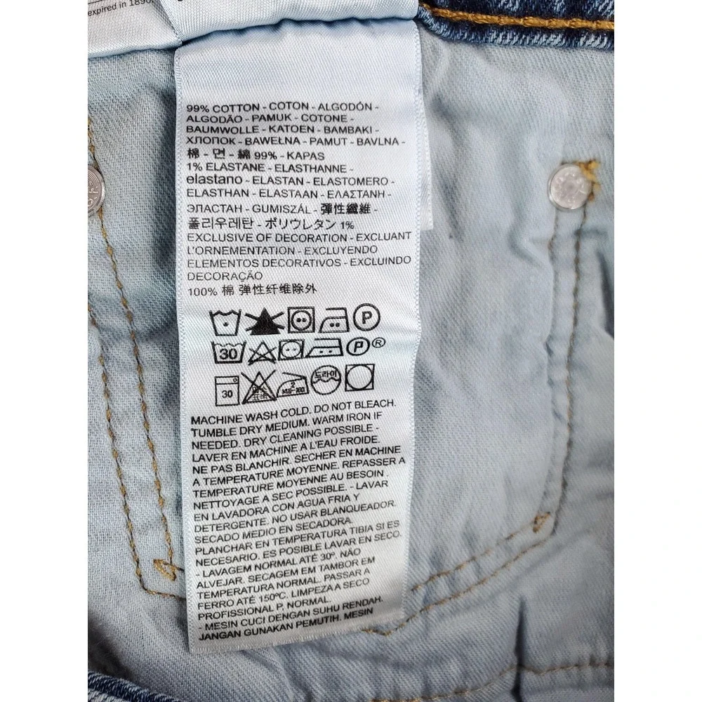 Levis 505 Jeans Mens 38x32 Blue Denim Straight Fit Medium Wash 505-1936 Classic